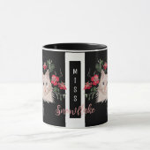 Mooie witte mok met de naam van je kat (Midden)