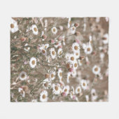 Mooie witte Montana Wildflowers Fleece Deken (Voorkant (Horizontaal))