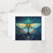 Mooie witte mot, bovennatuurlijke elementen notitiekaartje (Voorkant / Achterkant in situ)