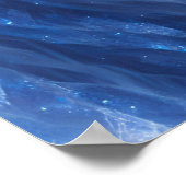 Mooie witte mystieke leeuw met blauwe ogen poster (Hoek)