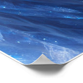 Mooie witte mystieke leeuw met blauwe ogen poster (Hoek)