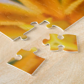 Mooie witte, oranje en rode bloem legpuzzel (Zijkant)