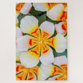 Mooie witte, oranje en rode bloem legpuzzel (Verticaal)