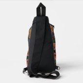 Mooie witte oranje kat in bloementuin sling bag (Achterkant)