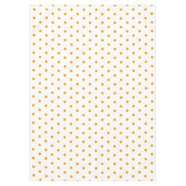 Mooie witte oranje polka stippen tafelkleed
