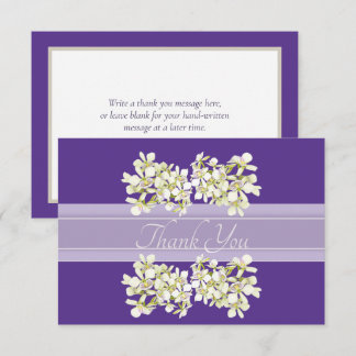 Mooie witte orchideeënclusters moderne dankjewel bedankkaart
