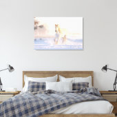 Mooie Witte Paard Canvas Afdruk (Insitu (Slaapkamer))