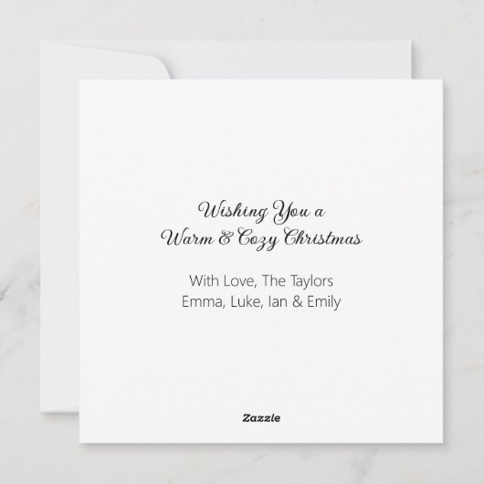 Mooie Witte Paard op Boerderij Kerst Feestdagenkaart (Achterkant)