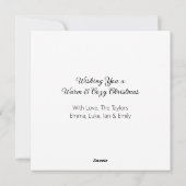 Mooie Witte Paard op Boerderij Kerstmis Feestdagenkaart (Achterkant)