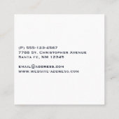 Mooie witte paarden die in de sneeuw lopen vierkante visitekaartje (Achterkant)