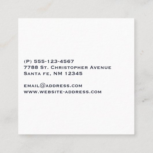 Mooie witte paarden die in de sneeuw lopen vierkante visitekaartje (Achterkant)