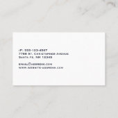 Mooie witte paarden die in de sneeuw lopen visitekaartje (Achterkant)