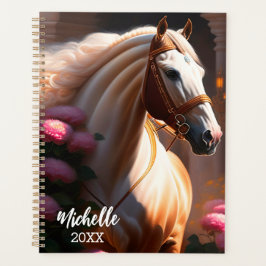 Mooie witte paarden planner