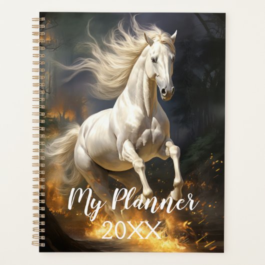 Mooie witte paarden planner