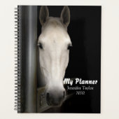 Mooie witte paarden planner (Voorkant)
