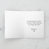 Mooie witte paardenboerderij Kerst Persoonlijk Kaart (Binnen)