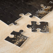 Mooie witte paardenolieverfschilderij  legpuzzel (Zijkant)