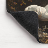 Mooie witte paardenolieverfschilderij  muismat (Hoek)