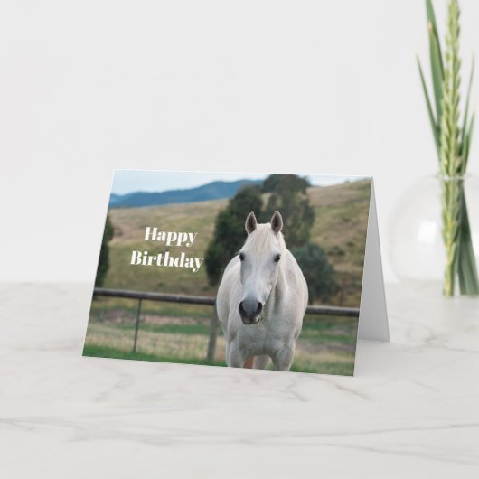 Mooie witte paarse Appaloosa Foto Birthday Kaart (Voorkant)