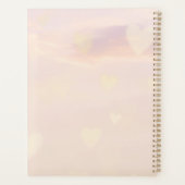 Mooie Witte Paarse Bloem Monogram Planner (Achterkant)