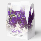 Mooie witte & Paarse gunst doos Bedankdoosjes (Geopend)