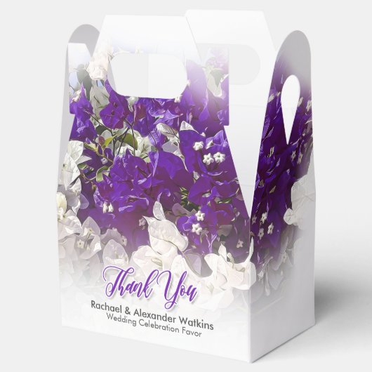 Mooie witte & Paarse gunst doos Bedankdoosjes (Geopend)