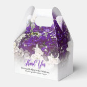 Mooie witte & Paarse gunst doos Bedankdoosjes (Voorkant Zijde)