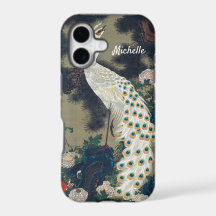Mooie witte pacock in de pine boom