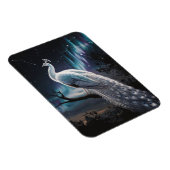 Mooie witte pauw Aurora Borealis Schilderachtig Magneet (Rechterzijde)