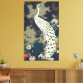 Mooie witte pauw Japans Canvas Afdruk (Insitu (Woonkamer))