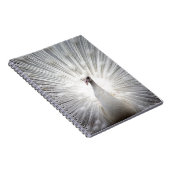 Mooie witte pauw notitieboek (Rechterzijde)
