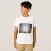 Mooie witte pauw t-shirt (Voorkant volledig)