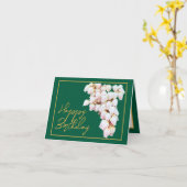 Mooie witte Pieris bloemen Chic Happy Birthday Kaart (Gele Bloem)