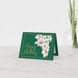Mooie witte Pieris bloemen Chic Happy Birthday Kaart