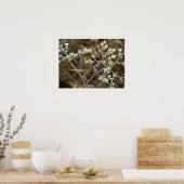 Mooie witte plant macro fotografie poster (Keuken)