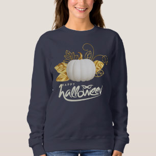 Mooie witte pompoen met Golden Leaf Trui