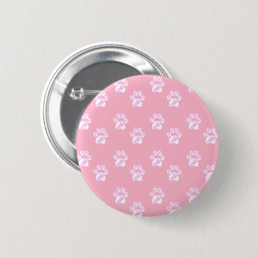 Mooie witte poten ronde button 5,7 cm (Voorkant /achterkant)
