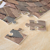 Mooie witte prieel in tuin legpuzzel (Zijkant)