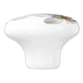 Mooie witte pruimen of Frangipani-bloem Keramische Knop (Zijkant)