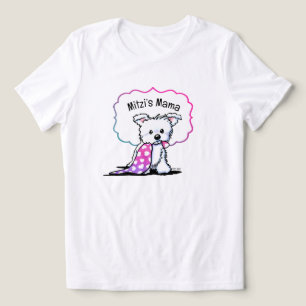 Mooie witte puppy op maat gemaakt shirt
