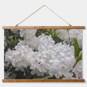 Mooie witte rododendron blooms hangend wandkleed (Voorkant)