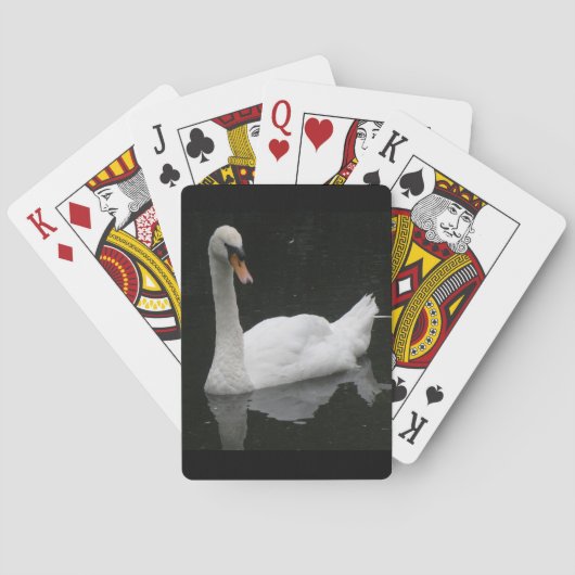 Mooie witte ronde speelkaarten (Achterkant)