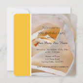 Mooie witte roos bloem verjaardagsfeestje kaart (Achterkant)