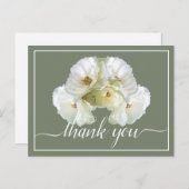 Mooie witte roze kleur achtergrond Chic Dank u Briefkaart (Voorkant / Achterkant)