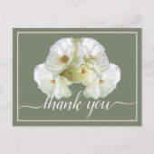 Mooie witte roze kleur achtergrond Chic Dank u Briefkaart (Voorkant)