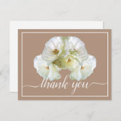 Mooie witte roze kleur achtergrond Chic Dank u Briefkaart (Voorkant / Achterkant)