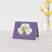 Mooie witte roze kleur achtergrond Chic Dank u Kaart (Gele Bloem)