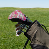Mooie witte roze paisley patronen golfheadcover (Insitu)