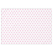 Mooie witte roze polka stippen tafelkleed (Voorkant (Horizontaal))