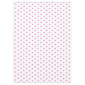 Mooie witte roze polka stippen tafelkleed (Voorkant)